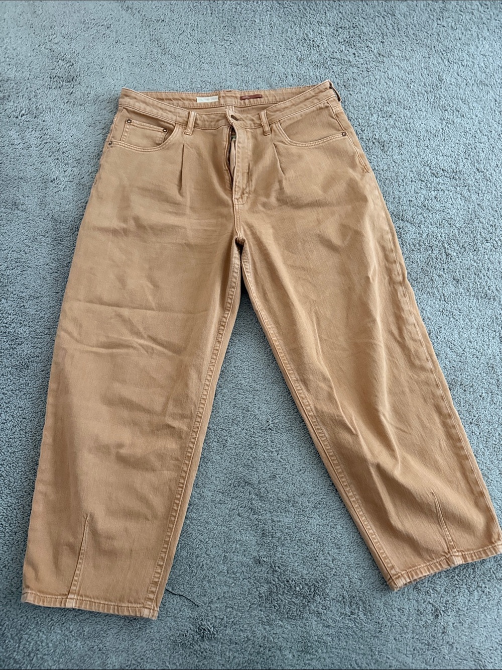 Pilcro Balloon-Leg Tan Pants